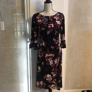 Connected Apparel Flowered Dress NWT